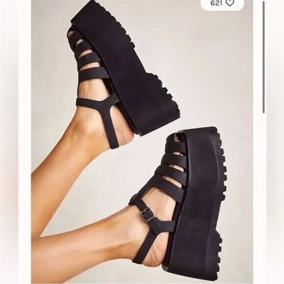 Jeffrey Campbell Frida Fisherman Platform Sandals US 9 - Picture 1 of 7